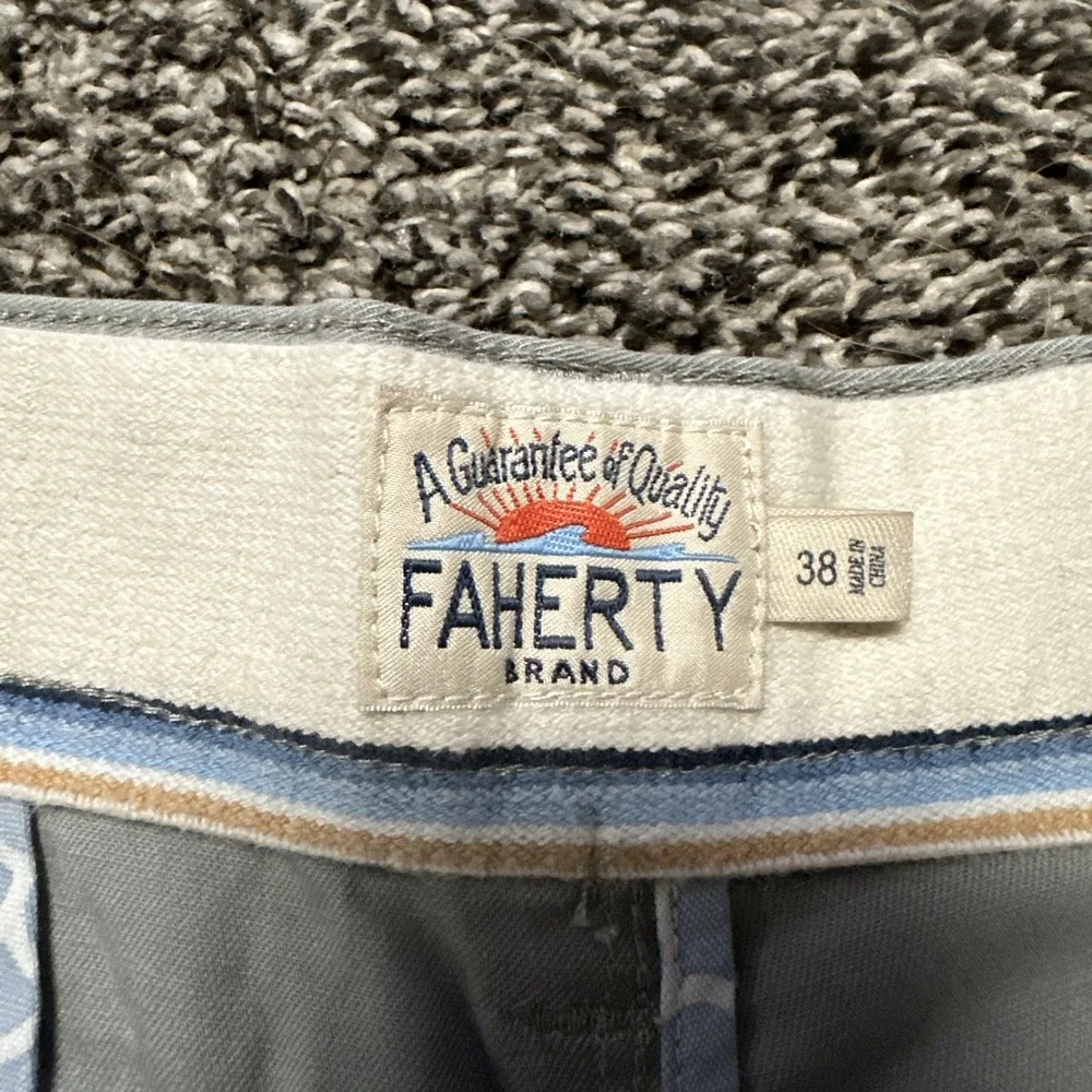 Faherty Island‎ Life Shorts Mens Size 38 Fog Gray MBS2106 Organic Cotton